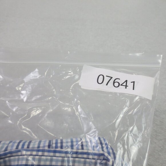 Burberry Long Sleeve Button Down Shirt Mens 18 41 Blue White Comfort Casual - Picture 13 of 13